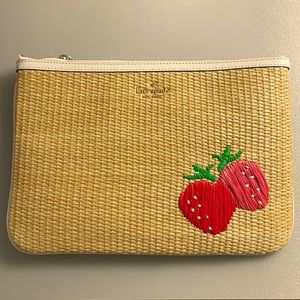 Brand new Kate Spade Strawberry Woven Clutch